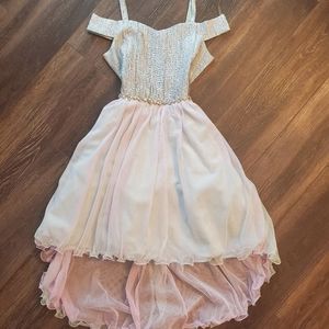 Rare Editions Off the Shoulder Fairy Princess Tulle Layered Dress.